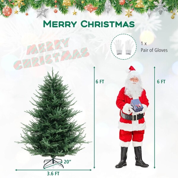 Costway 6/7/8 FT Artificial Xmas Tree with 778 PVC PE Branch Tips 240