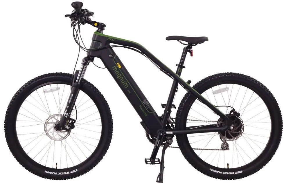 Magnum Summit Electric Bike with 27.5 Wheels - Green and Black