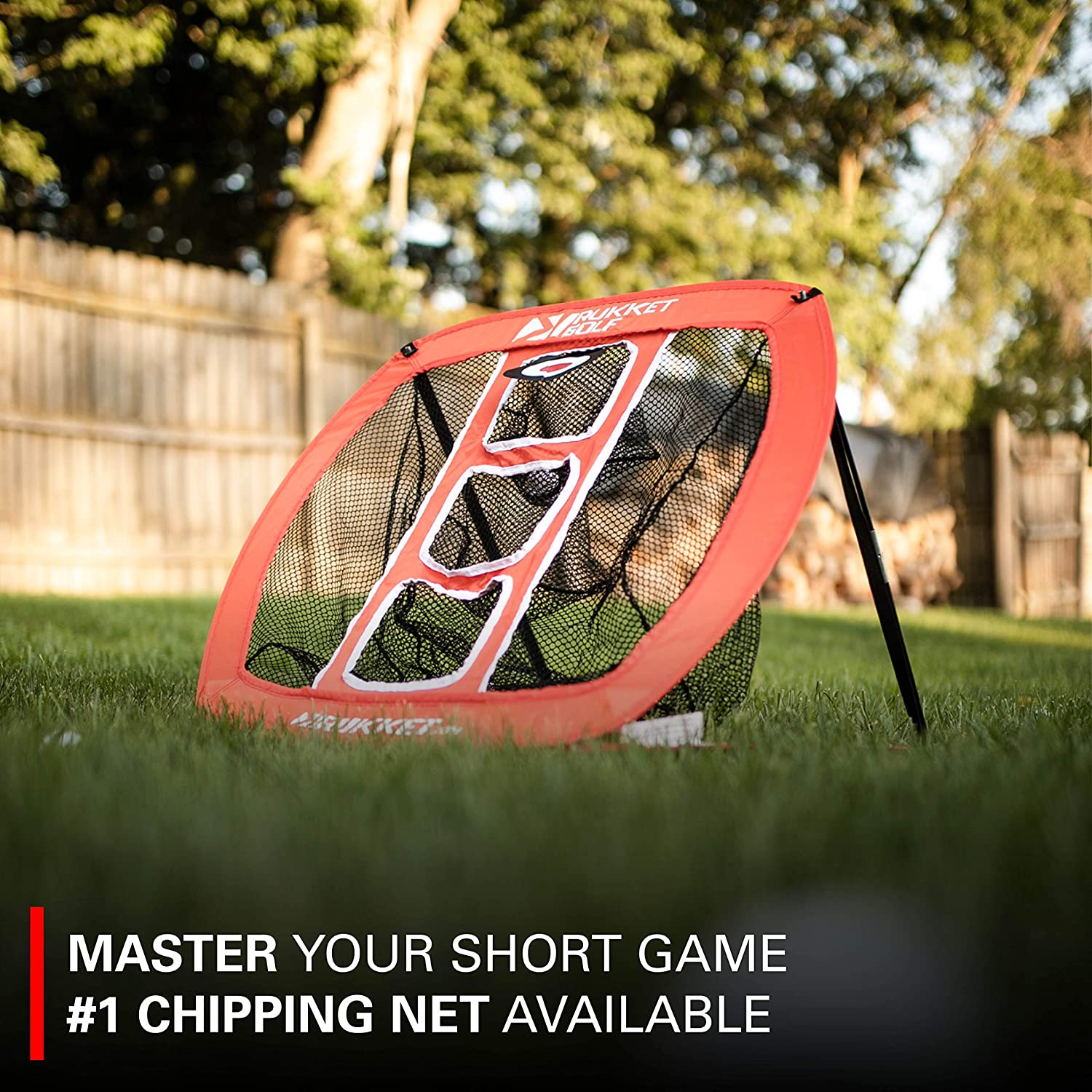 Rukket Sports Pop up Golf Chipping Net | Outdoor/Indoor Golfing Target Accessories with Foam Practice Balls