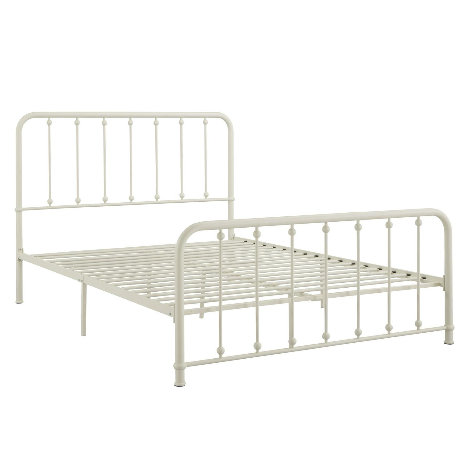 Weston Home Montgomery Spindle Metal Platform Full Bed， White