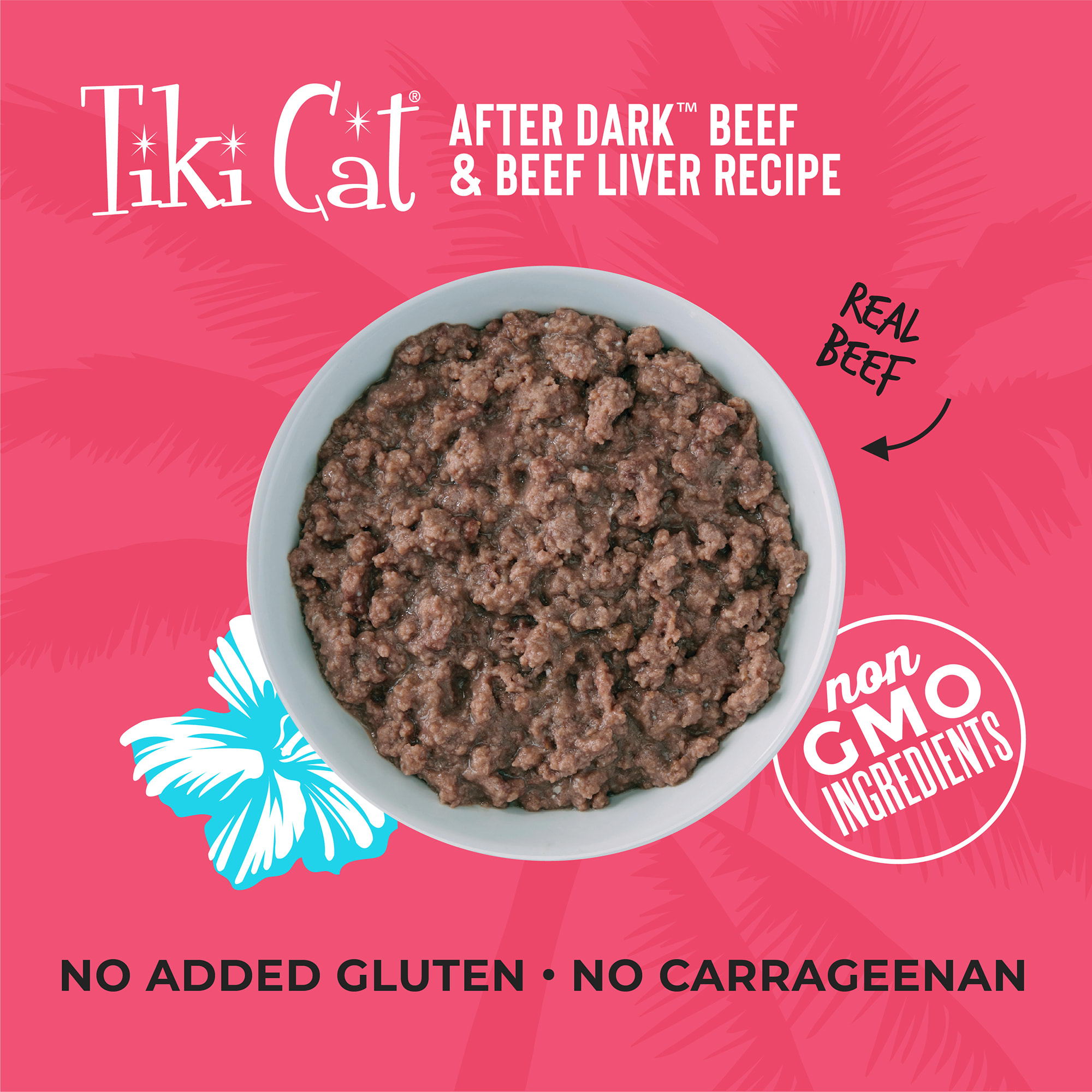 Tiki Cat After Dark Beef Pate Wet Food， 3 oz.