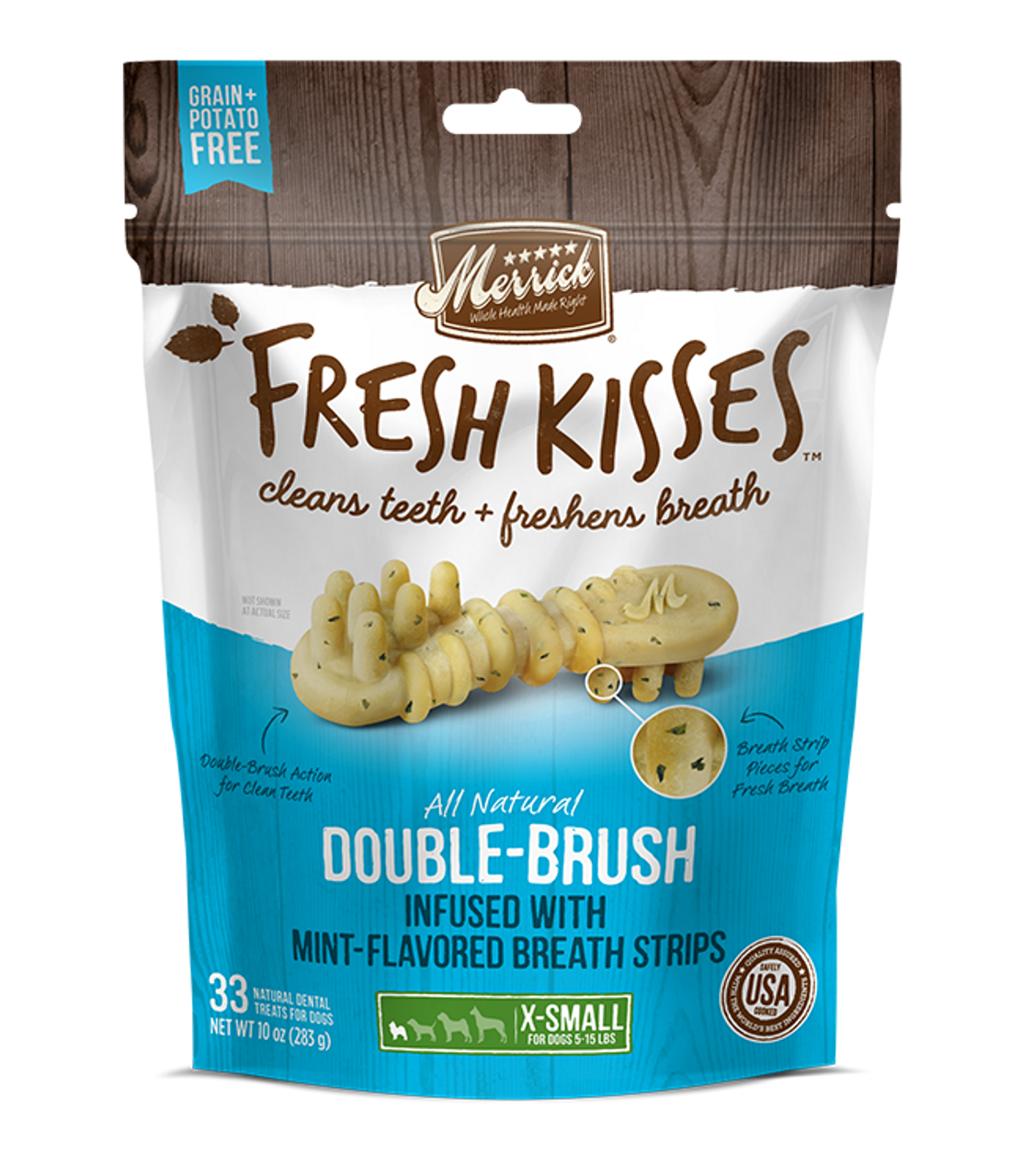 Merrick Fresh Kisses Mint Breath Strips Dog Treats