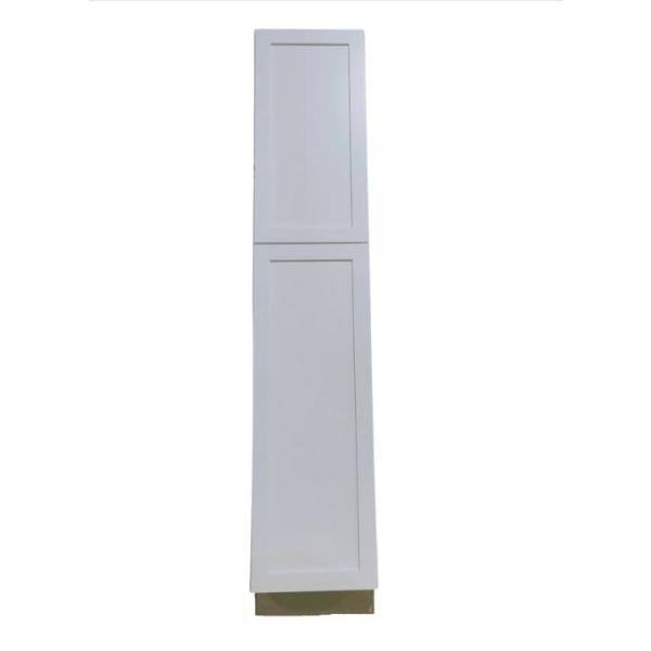 Hampton Bay Avondale Shaker Alpine White Ready to Assemble Plywood 90 in Pantry Kitchen Cabinet (18 in W x 90 in H x 24 in D) P1890