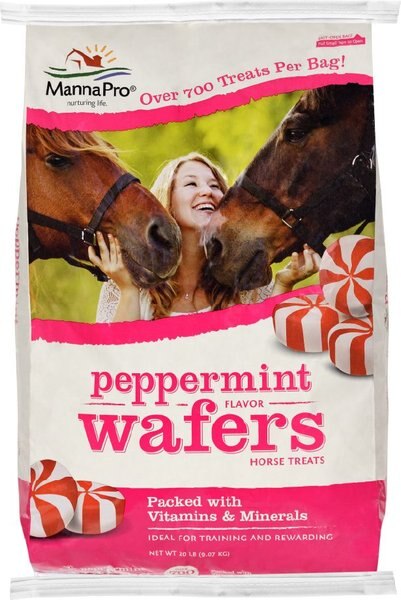 Manna Pro Peppermint flavored Wafers Horse Treats， 20-lb bag