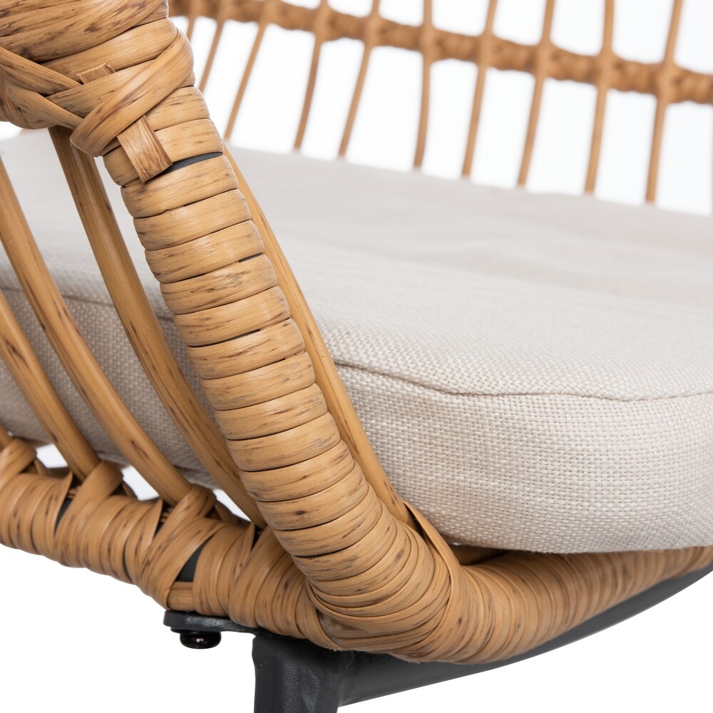 SAFAVIEH Outdoor Living Roston Rattan 4 piece Patio Set