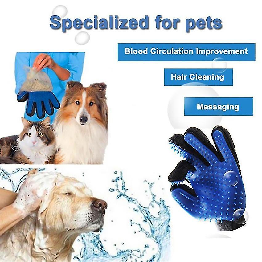 Dog Pet Grooming Glove Silicone Cats Brush Comb Deshedding Hair Gloves Dogs Bath