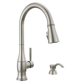 Delta Hazelwood Single-Handle Pull Down Sprayer Kitchen Faucet with ShieldSpray Technology in Spotshield Stainless 19831Z-SPSD-DST