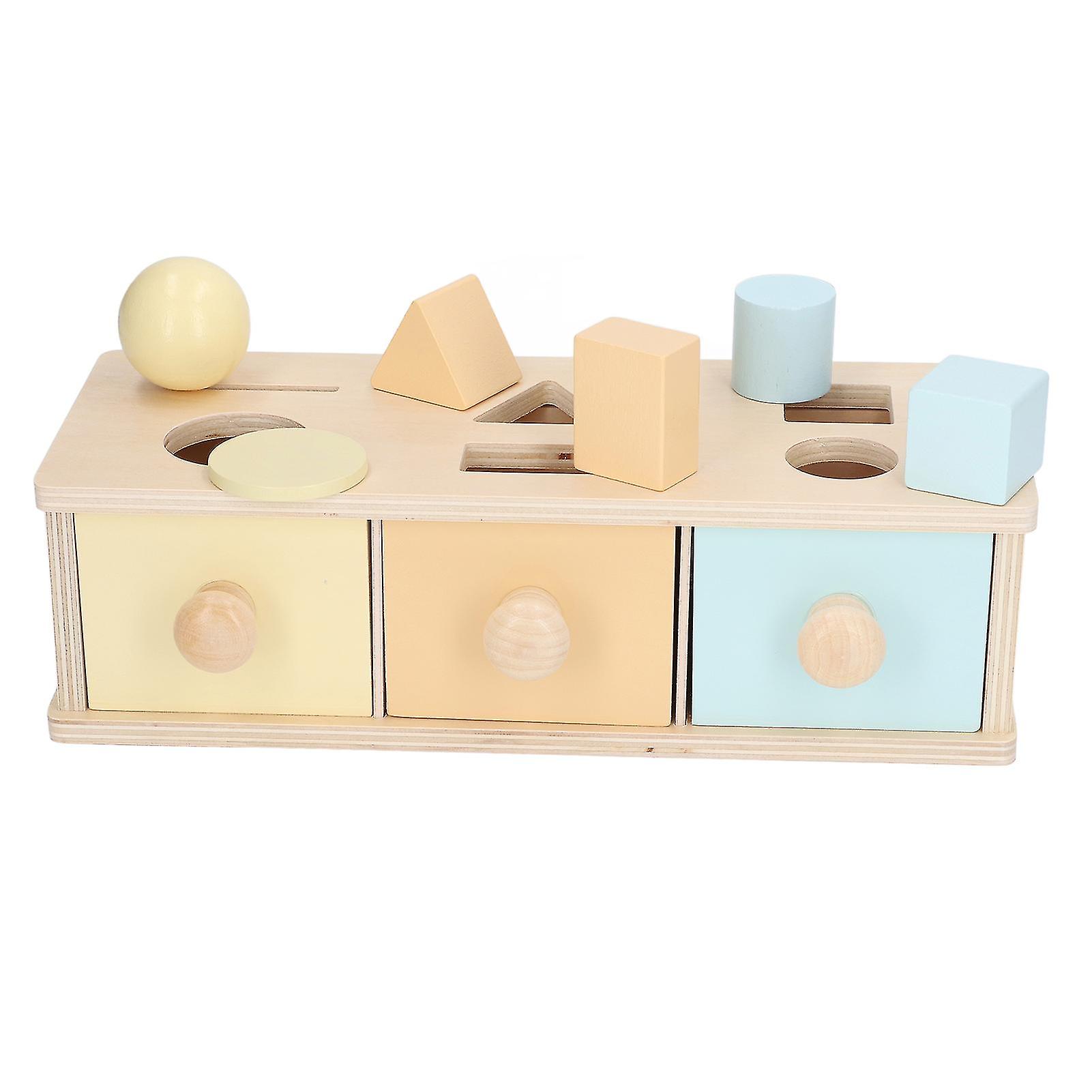 Children Educational Toy Multifunctional Composite Wood Parent Child Pitching Simulation Model Toy Drawer Box