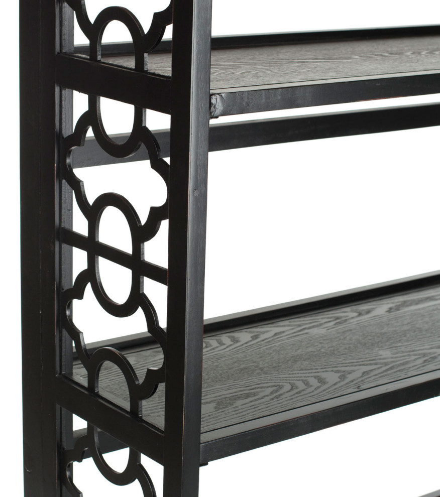 Robin 5 Tier Tall Bookcase Black   Transitional   Bookcases   by Virgil Stanis Design  Houzz