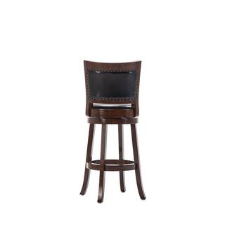 Boraam Bristol 29 in. Cappuccino Swivel Cushioned Bar Stool 42829