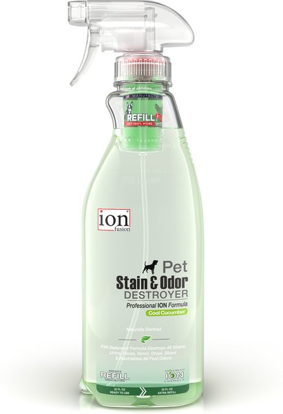 Ion Fusion Severe Pet Stain and Odor Remover， 32-oz bottle and 32-oz refill