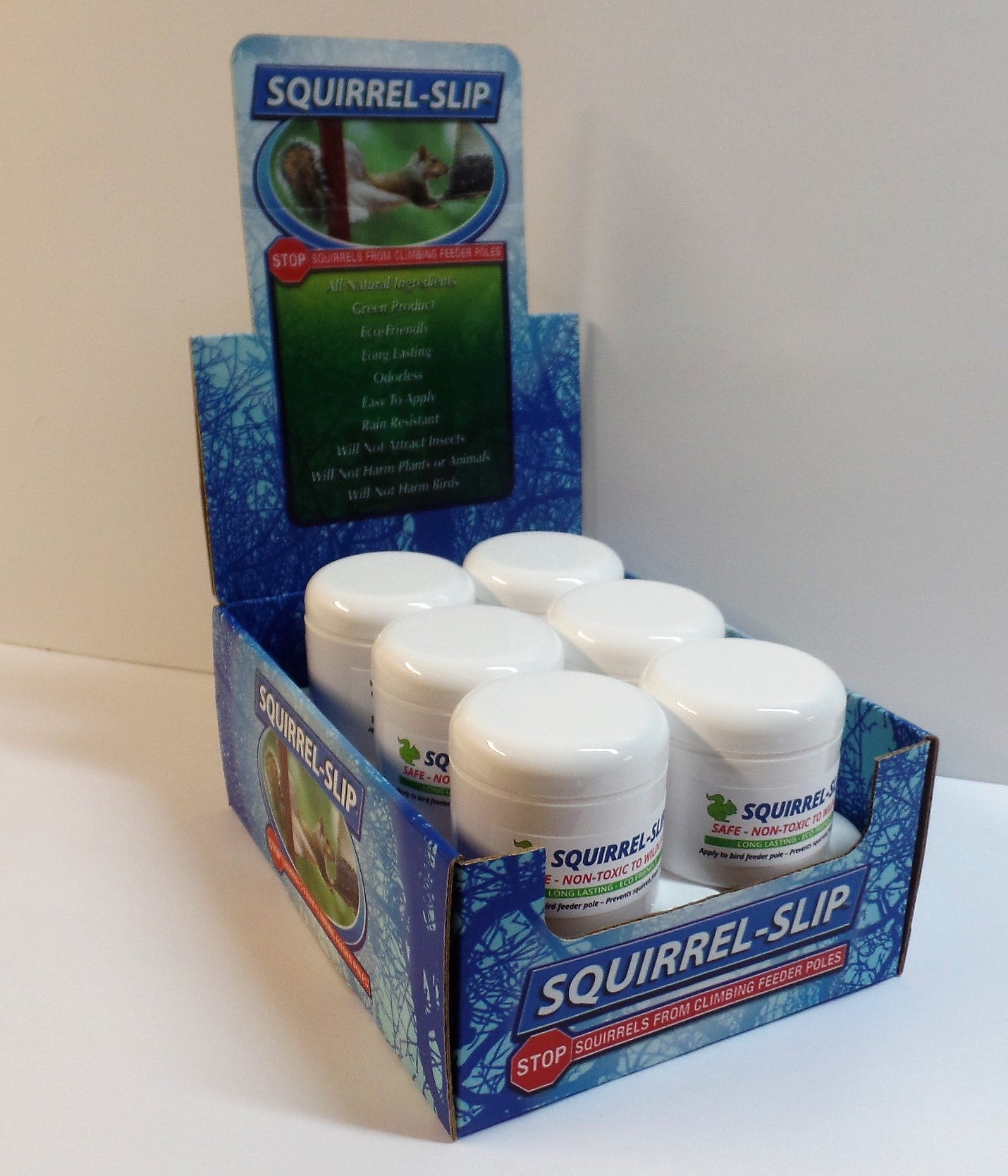 Squirrel-Slip Stop Squirrels Climbing Bird Feeder Pole， Natural Repellent 2 oz.