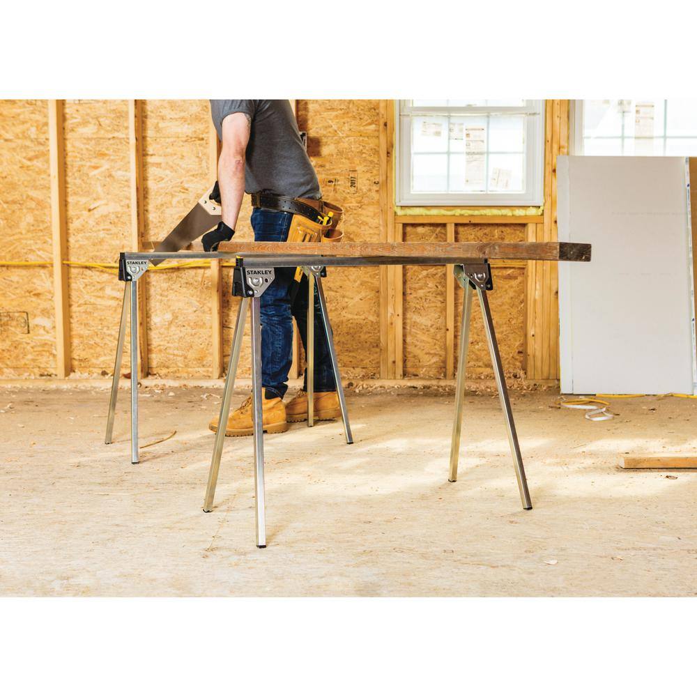 Stanley 29 in. Folding Metal Sawhorse STST11154