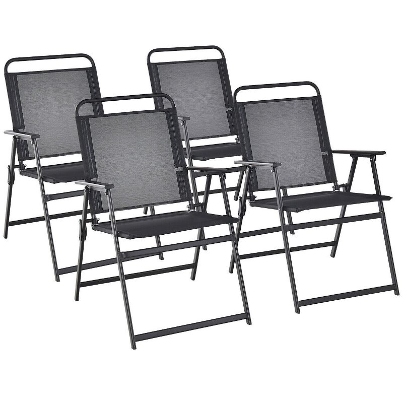 Outdoor Folding Chairs with Breathable Seat