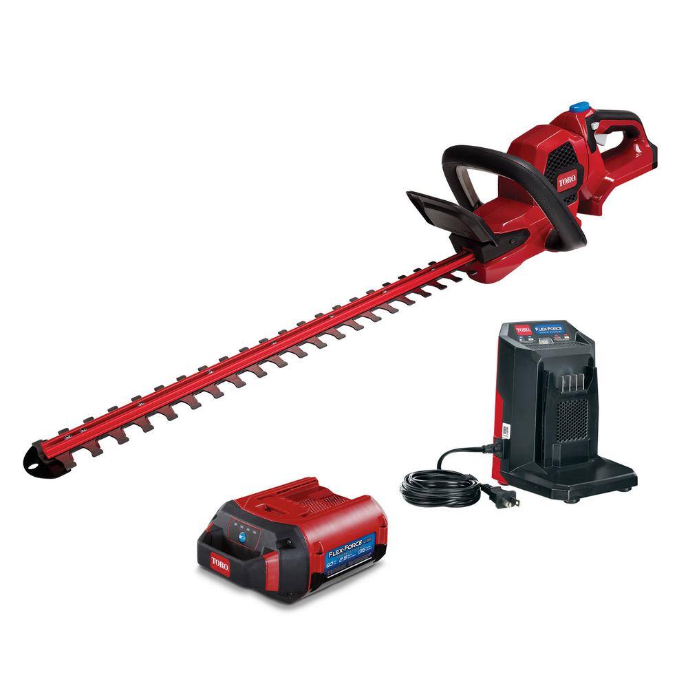 Toro Flex-Force 60-Volt Cordless 2-Tool Combo Kit 24 in. Hedge Trimmer  16 in. Chainsaw with Charger  (2) 2.5 Ah Batteries 66371