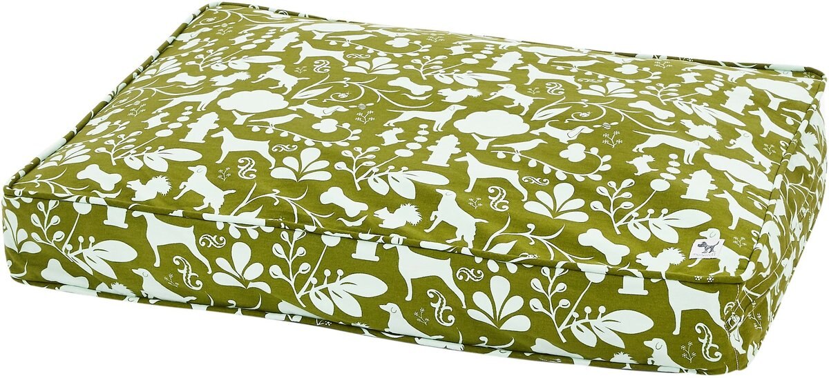 Eco Sustainable Molly Mutt Dog Bed Duvet Cover， Amarillo， Green and Blue