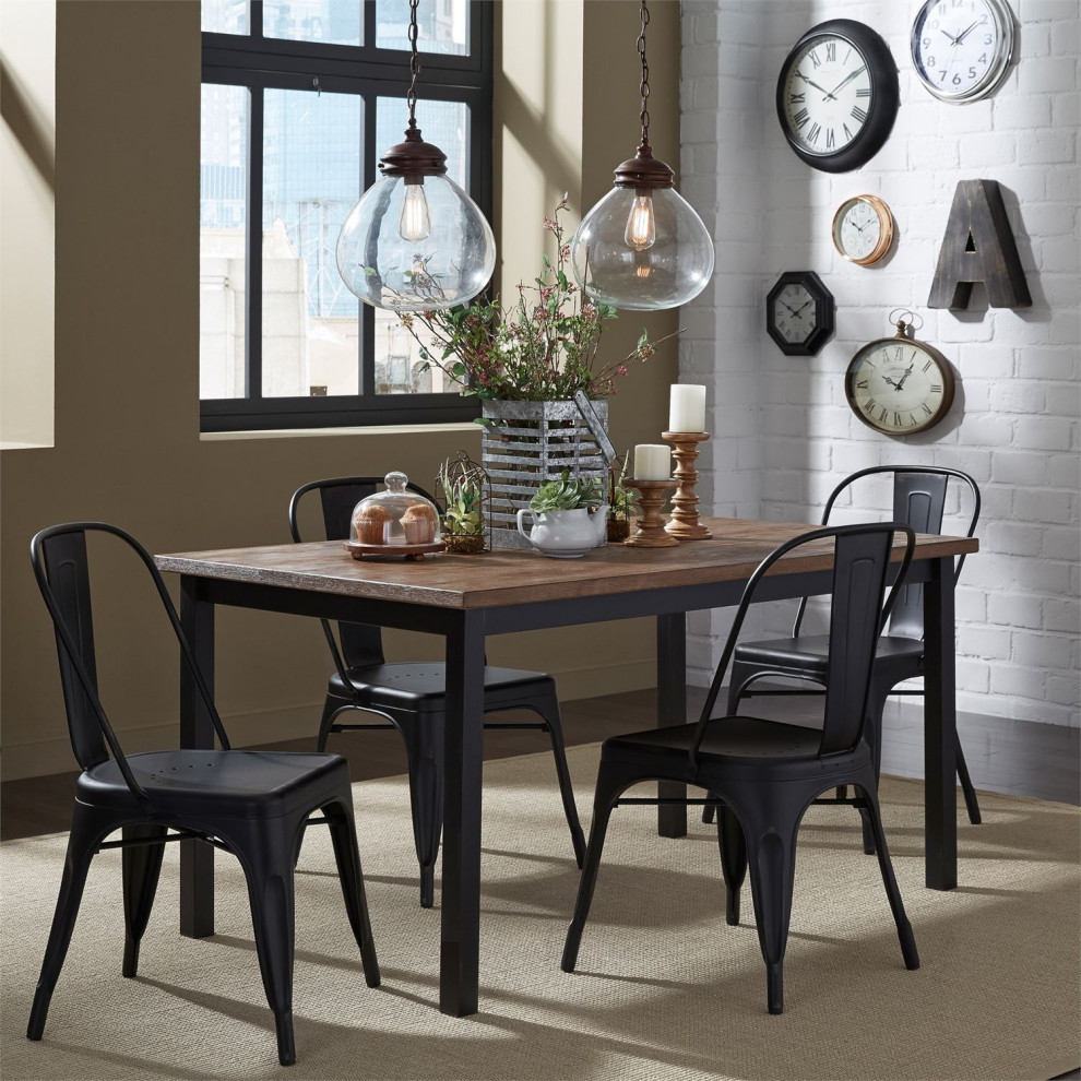 Liberty Furniture Vintage Bow Back Side Chair in Gray   Set of 2   Industrial   Dining Chairs   by Unlimited Furniture Group  Houzz