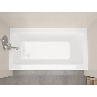 Universal Tubs Amber 5 ft. Acrylic Rectangular Drop-in Non-Whirlpool Bathtub in White HD3260SHL