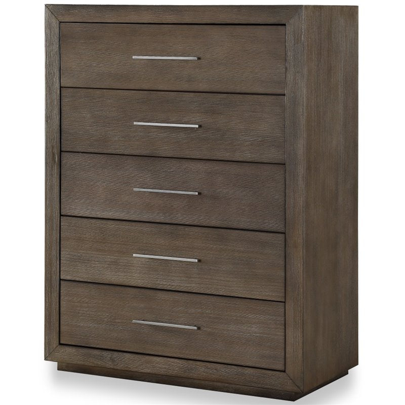 Modus Furniture Melbourne Five Drawer Chest, Dark Pine