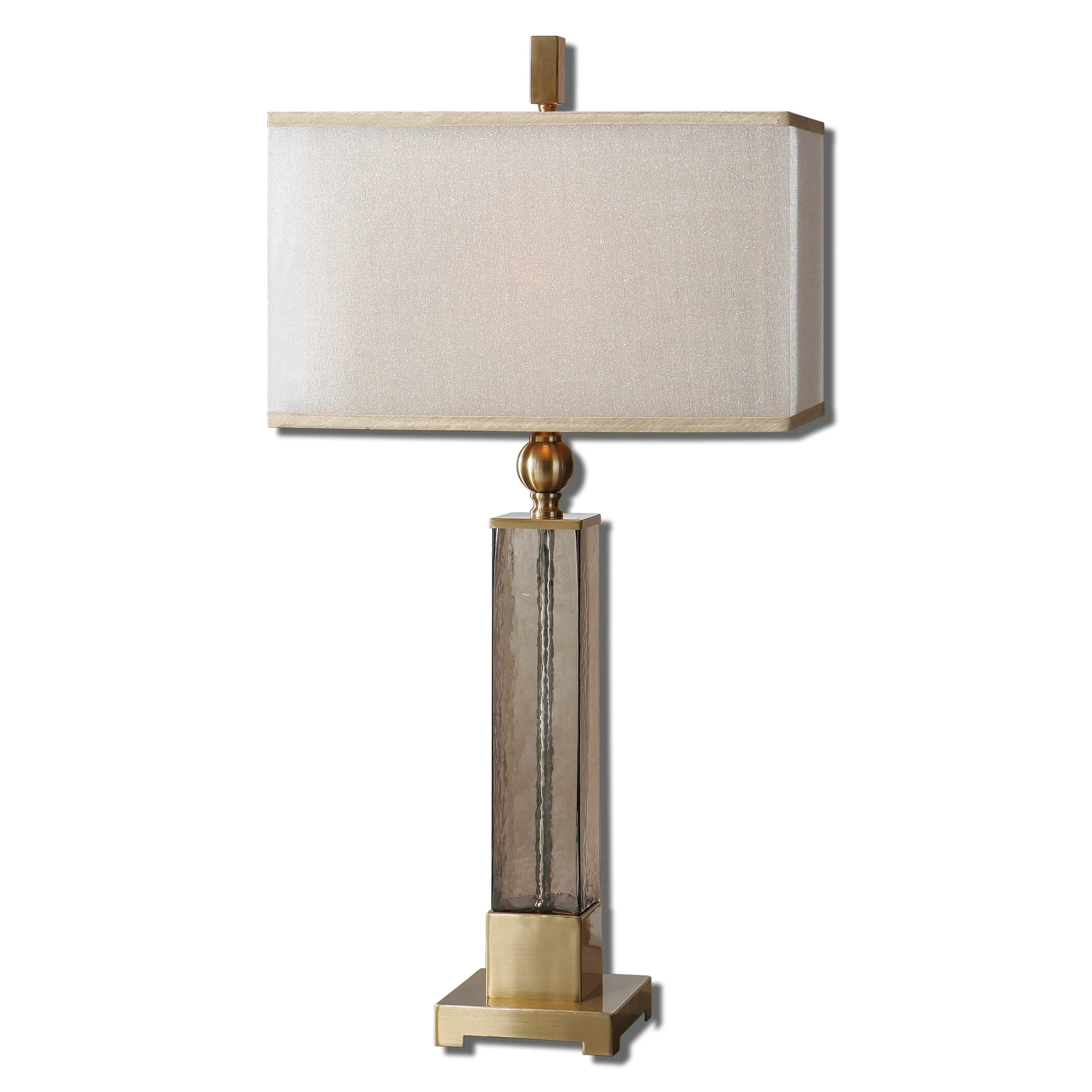 Uttermost Caecilia 33-inch Metal Fabric Glass Table Lamp