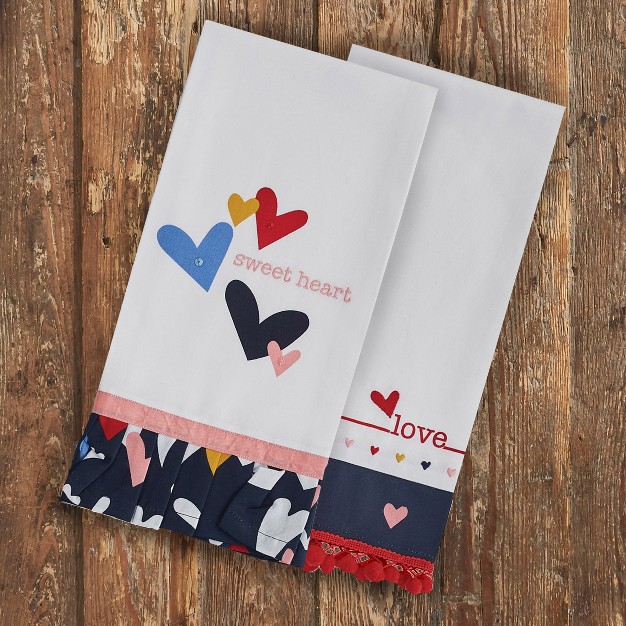 Split P Sweet Heart And Love Decorative Dishtowel Bundle Of 2