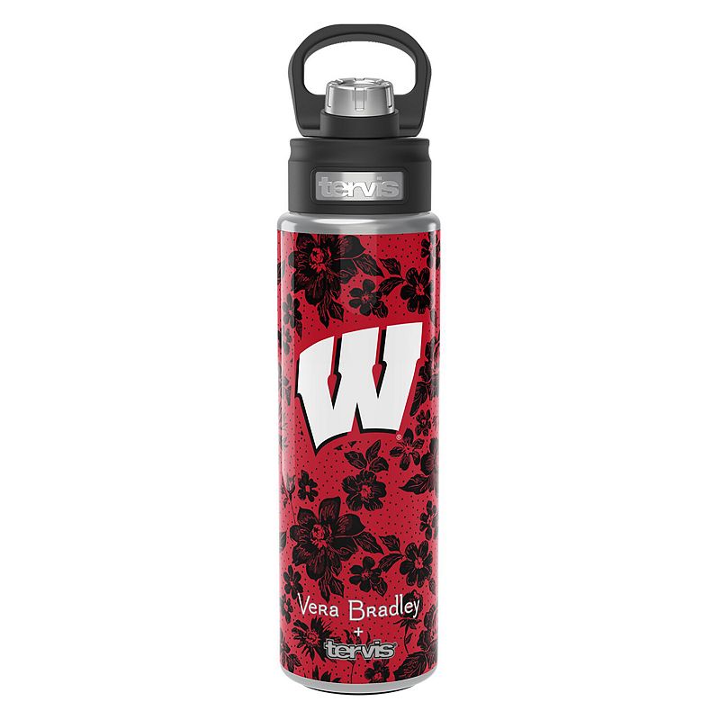 Vera Bradley x Tervis Wisconsin Badgers 24oz. Wide Mouth Bottle with Deluxe Lid