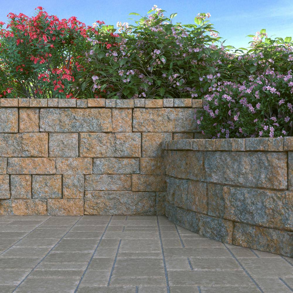 Pavestone RockWall Large 6 in. x 17.5 in. x 7 in. Yukon Concrete Retaining Wall Block 79850