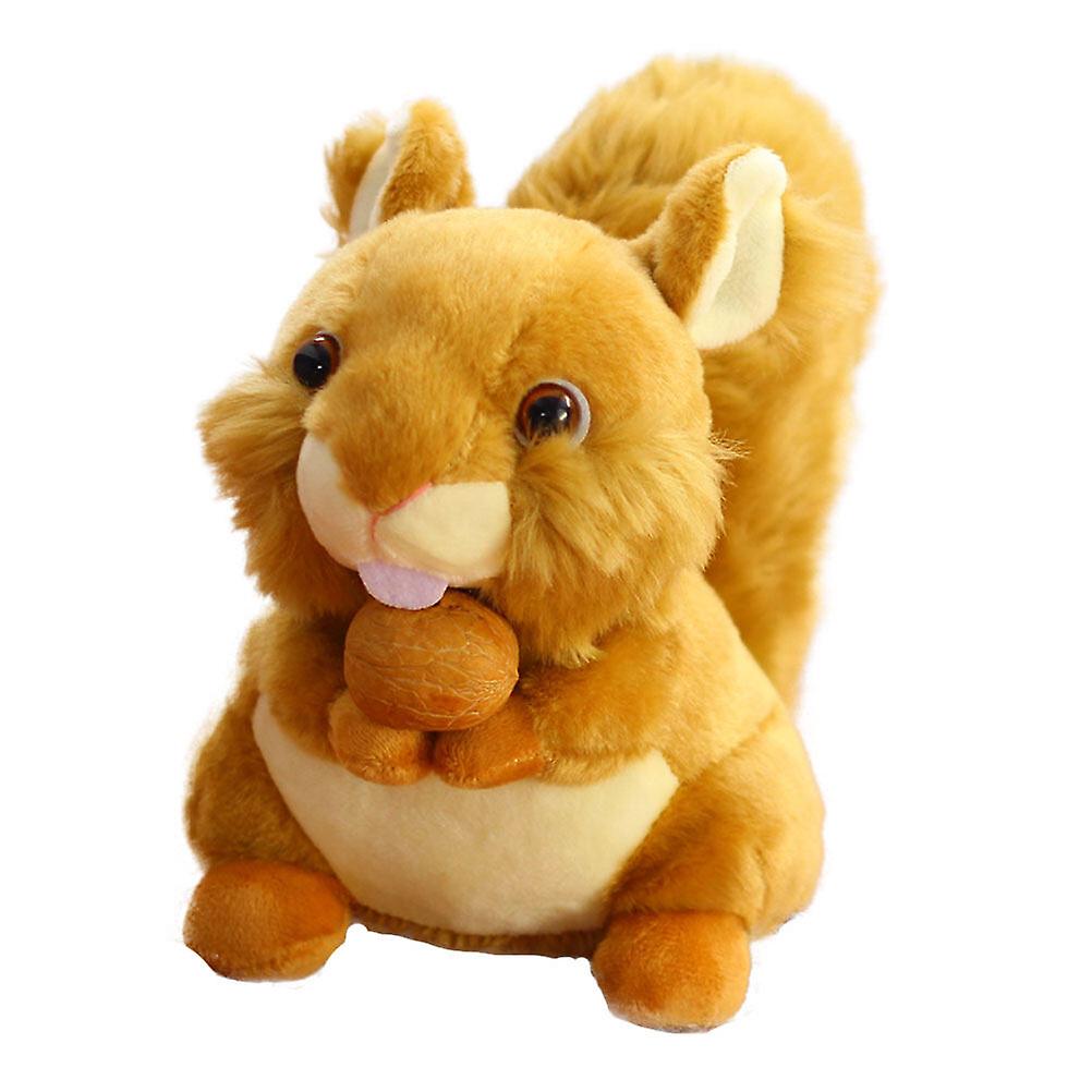 1pc Cartoon Squirrel Toy Short Plush Doll Stuffed Ornament Sofa Arrangement Supply Creative Gift For Home Shop