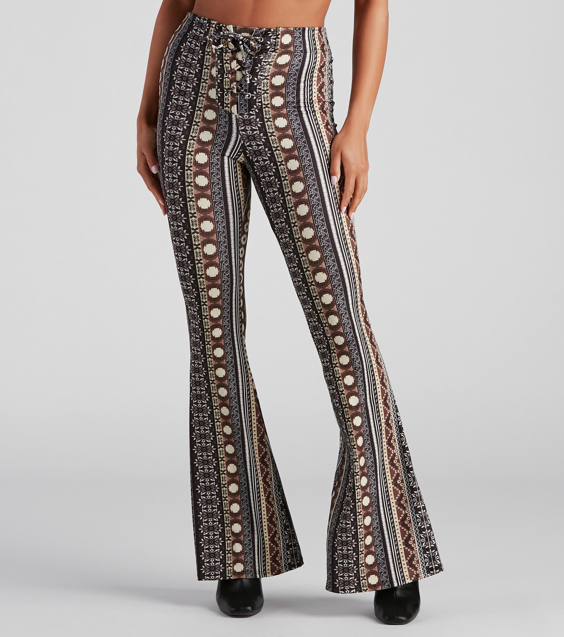 Wander Spirit Lace-Up Flare Pants