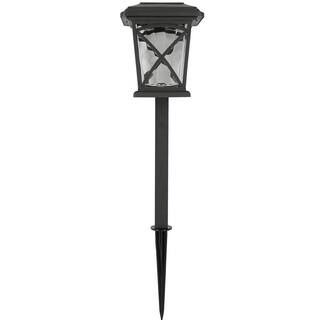 Hampton Bay 15 Lumens Matte Gunmetal Solar Outdoor Integrated LED Path Light WeatherWaterRust Resistant 62000