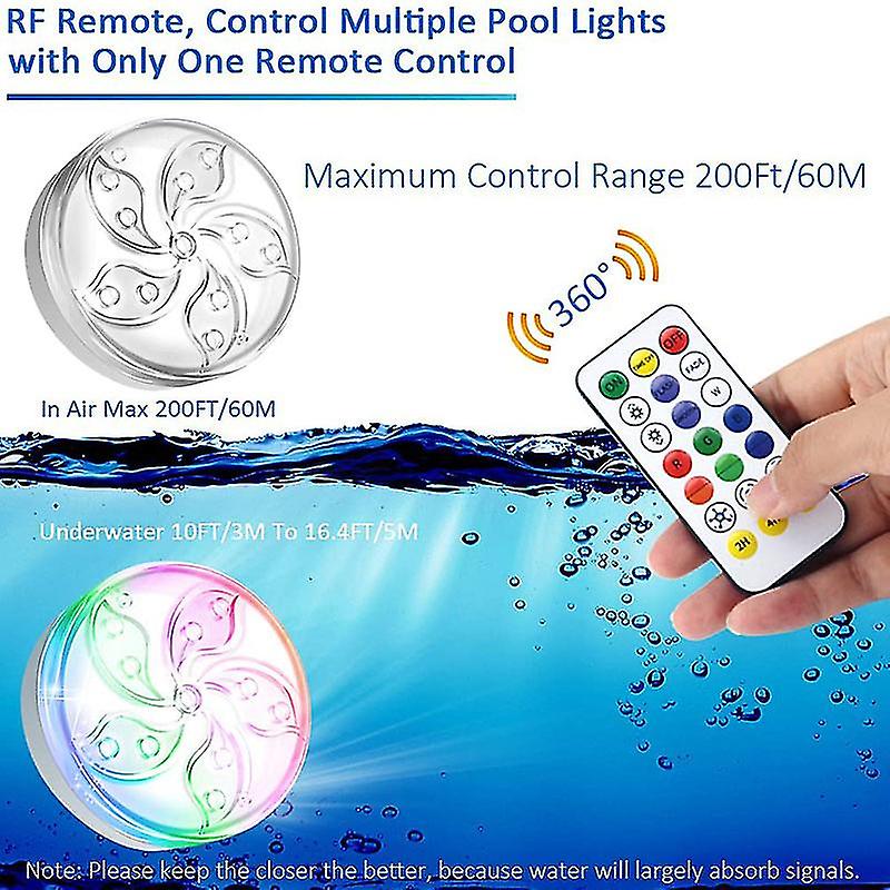 Led Pool Light With Color Changing Waterproof Rf Remote Durable Long Lasting Easy To Install For Ground Pool