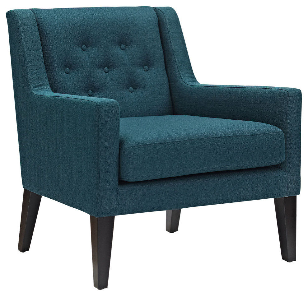 Alina Azure Upholstered Fabric Armchair   Transitional   Armchairs And Accent Chairs   by Peachtree Fine Furniture  Houzz