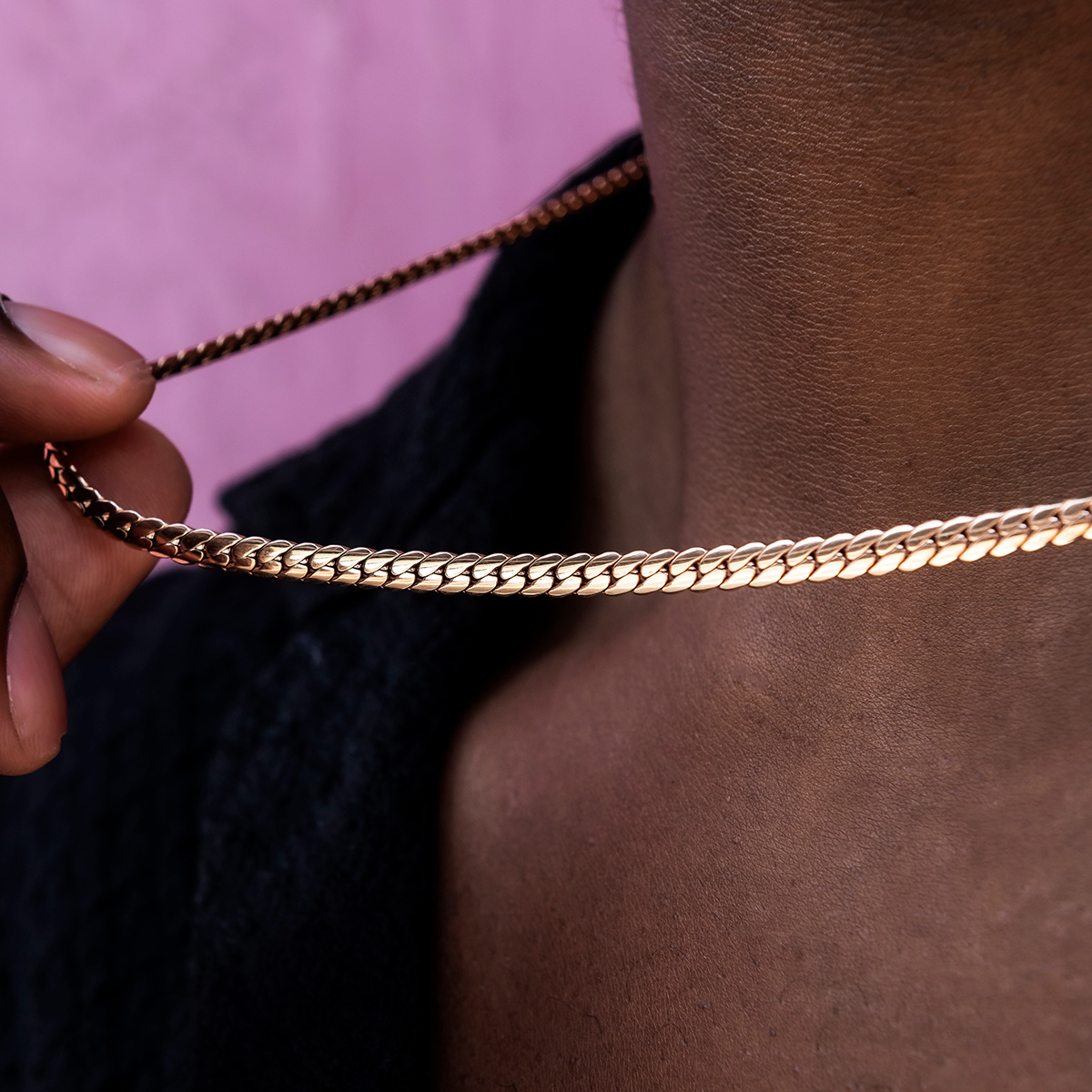 South Beach Cuban™ Chain in Rose Gold- 5mm