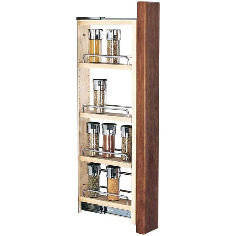 Rev-a-shelf Pull Out Wall Filler Cabinet Wooden Organizer， 39 Hgt， 432-wf39-3c