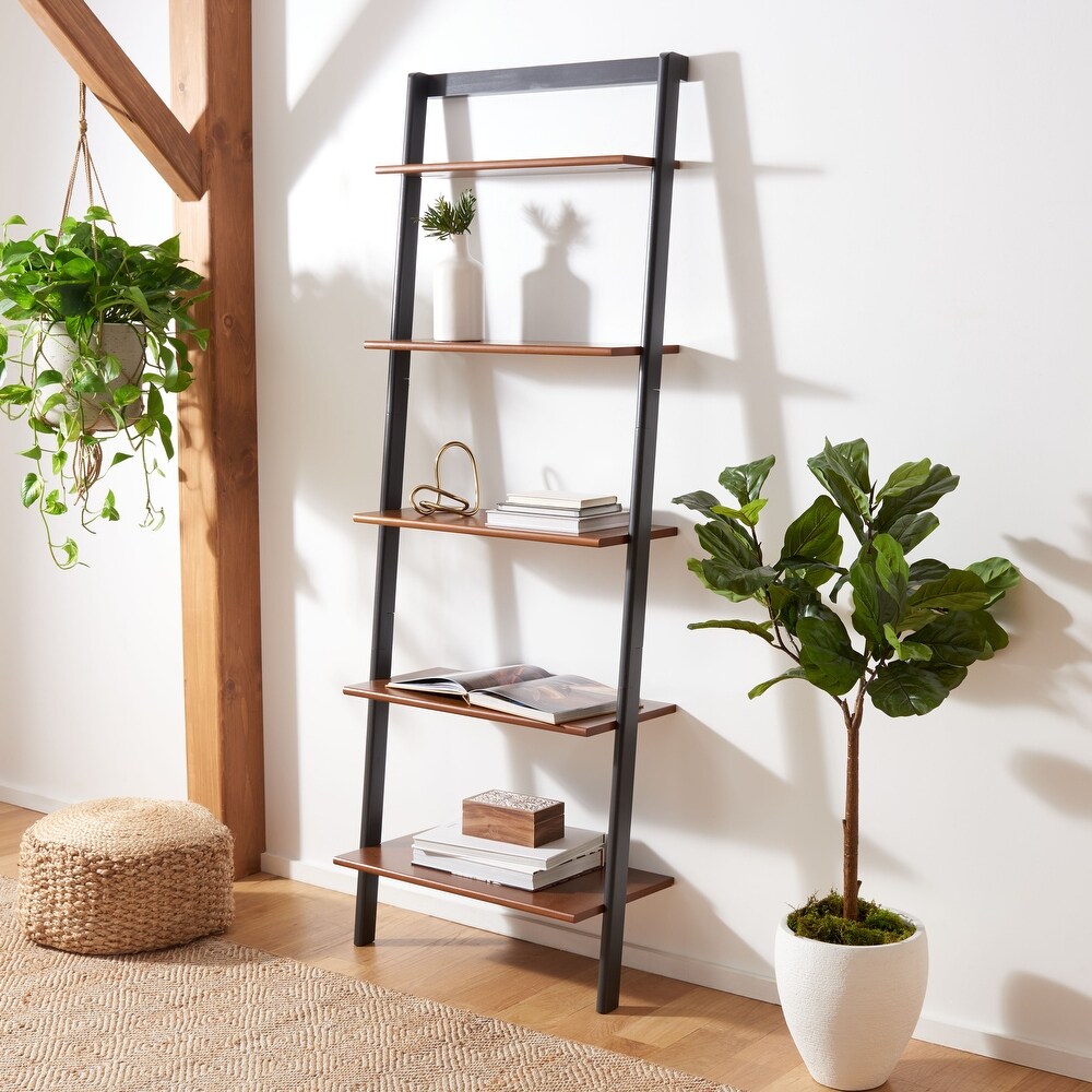 SAFAVIEH Cullyn 5 Tier Leaning Etagere Bookcase   27.6\