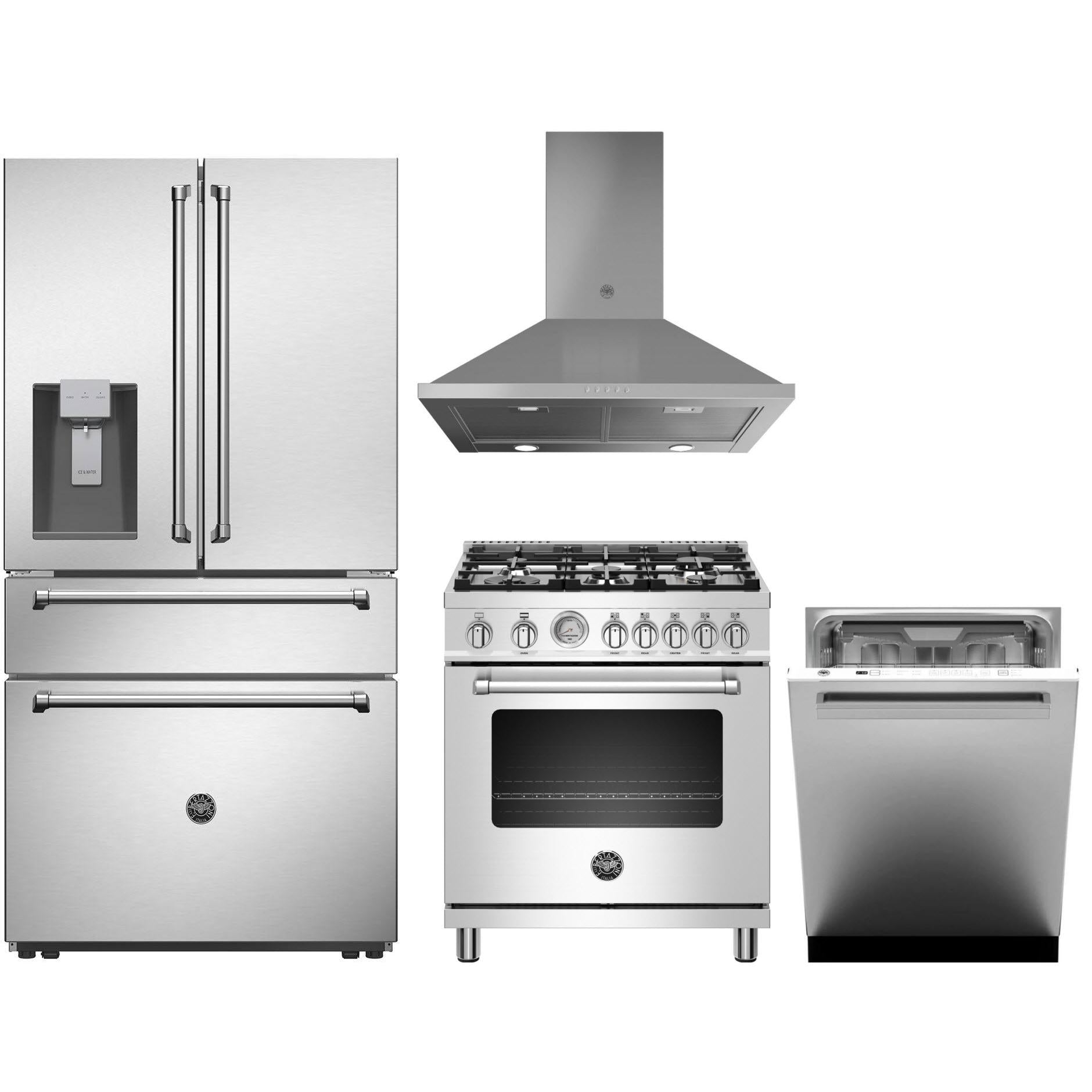 Bertazzoni Kitchen REF36FDFZXNT+HK36MASFDX, MAST305GASXE, DW24XV+MASHK24DWPI, KCH30XV