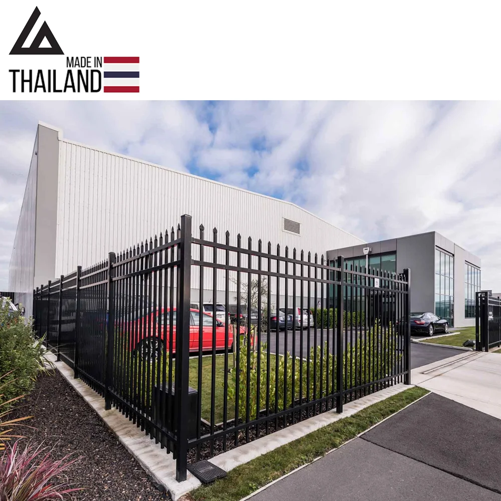 MADE IN THAILAND Factory Directly Supply Outdoor No Dig Aluminum Slat Fence Panels Private Garden Aluminum Fence