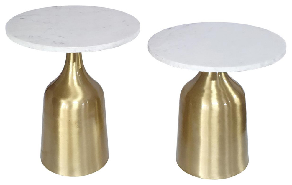 Tahula End or Side Table  Gold   Contemporary   Side Tables And End Tables   by Lighting New York  Houzz