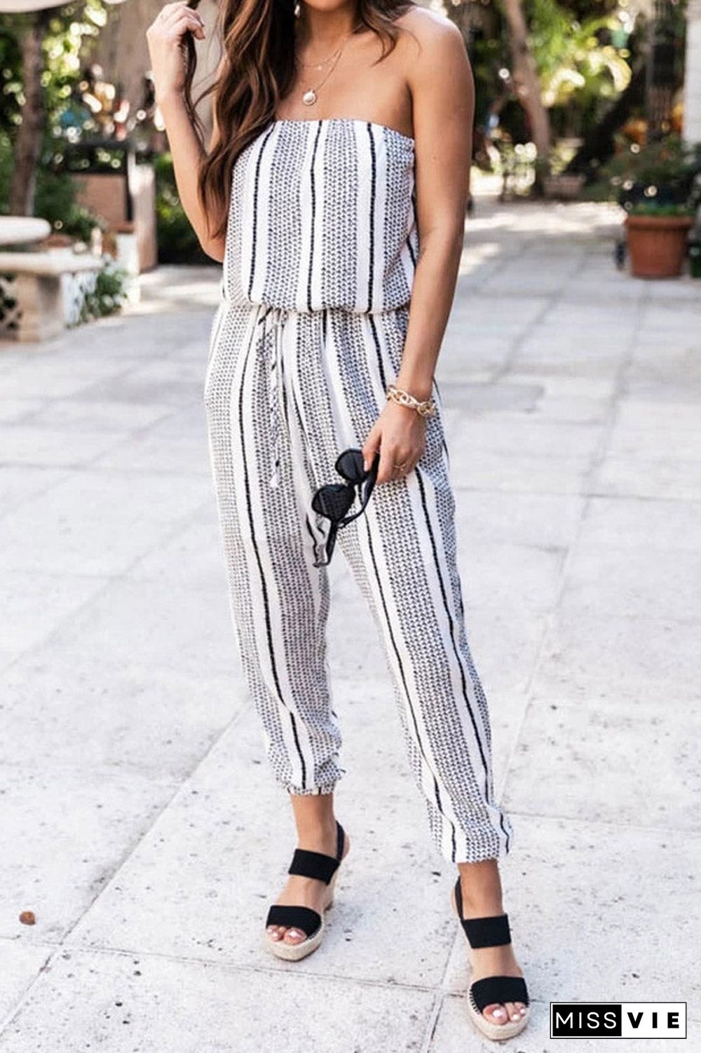 Statement Style Stripe Jumpsuit