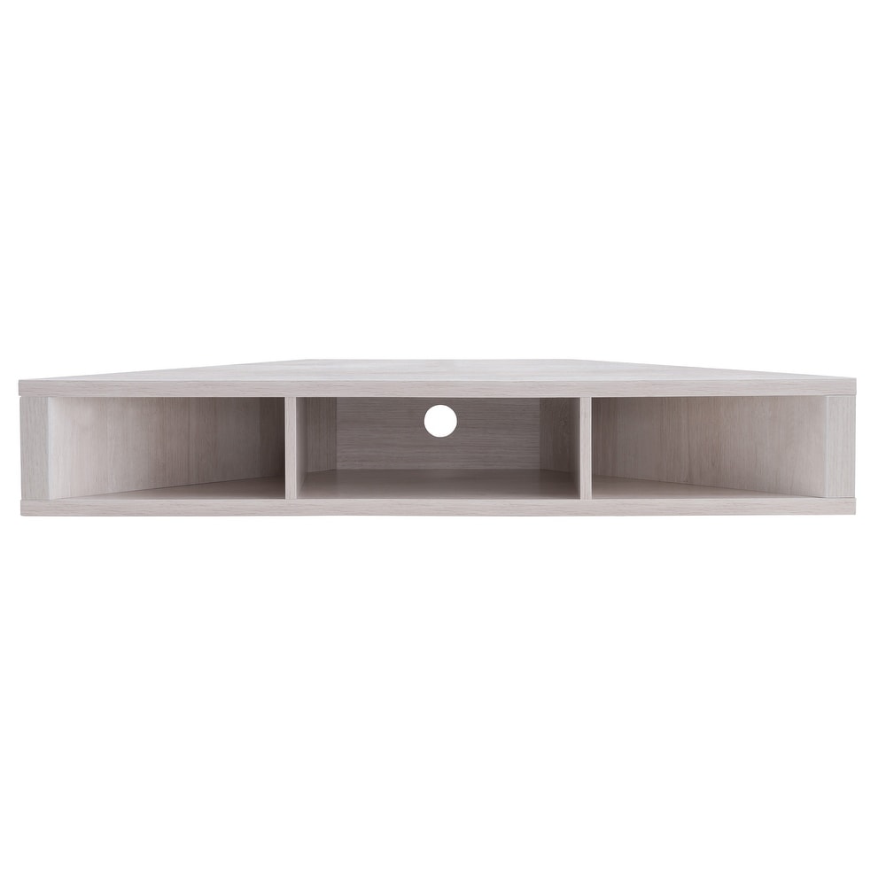 DH BASIC Transitional 46 inch 3 Shelf Corner Floating TV Stand by Denhour