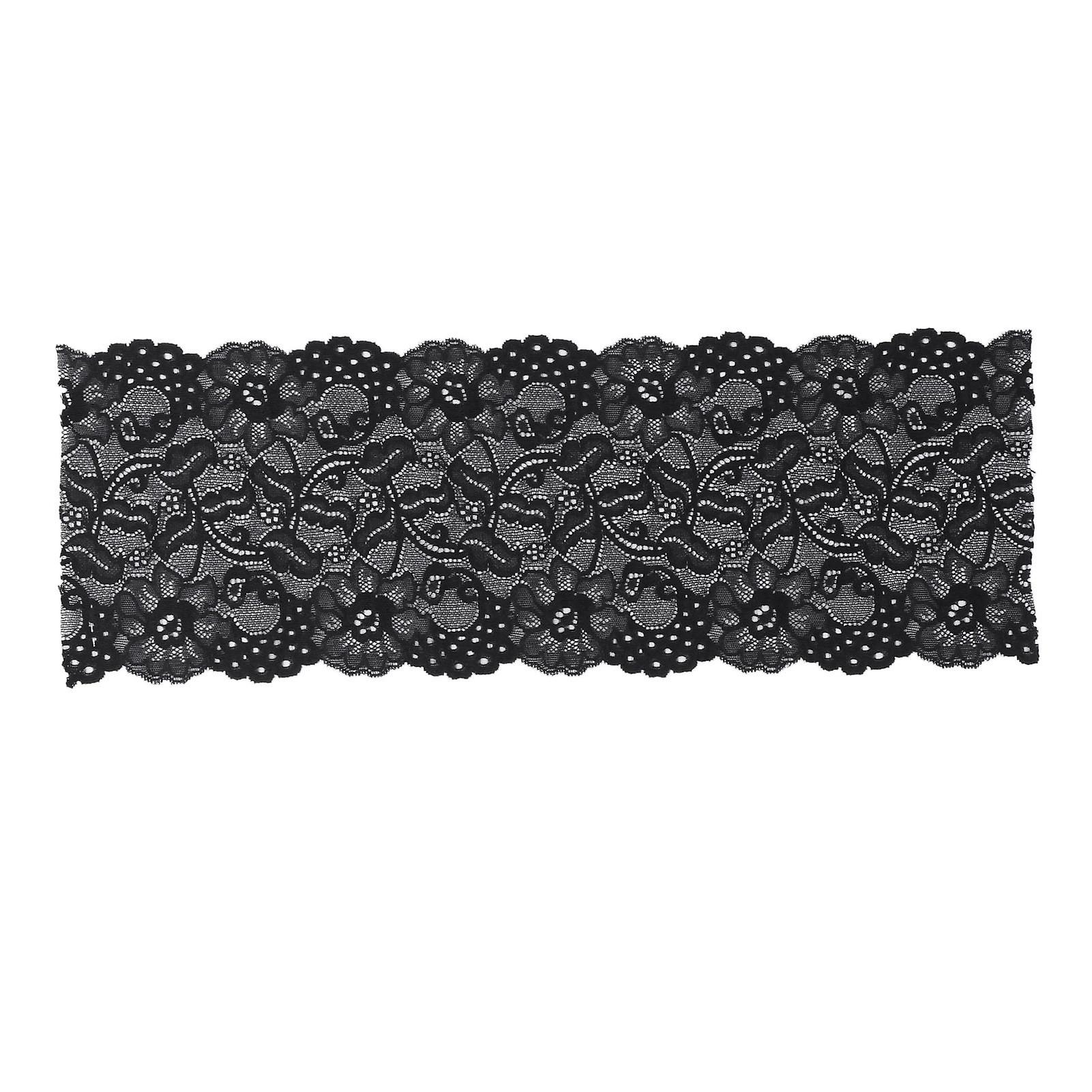 Lace Ribbon 17cm Wide 10 Yards Good Elasticity Safe Use Simple Operation Add Elegance Clothing Accessoriesblack