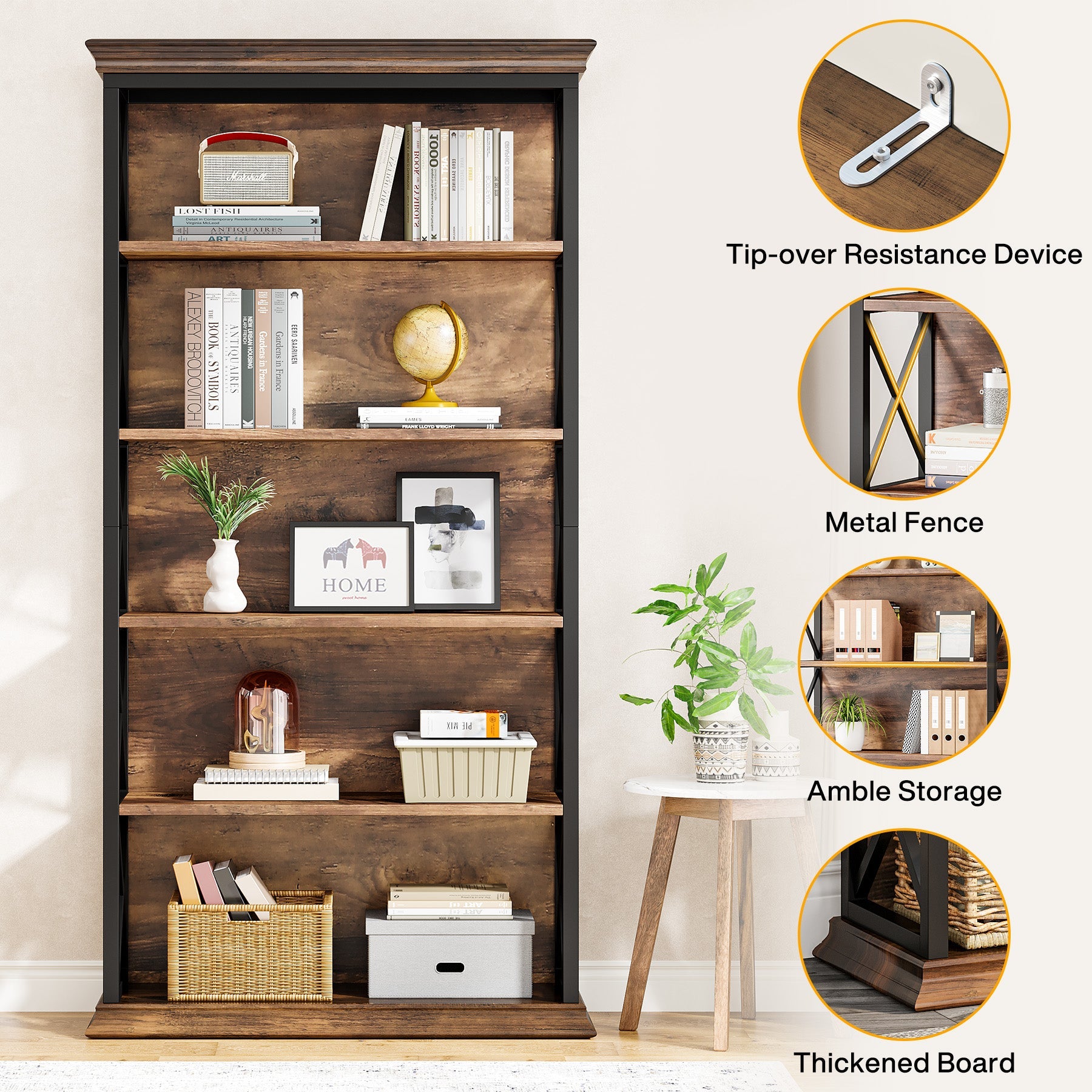 6-Tier Bookshelf, 70.87