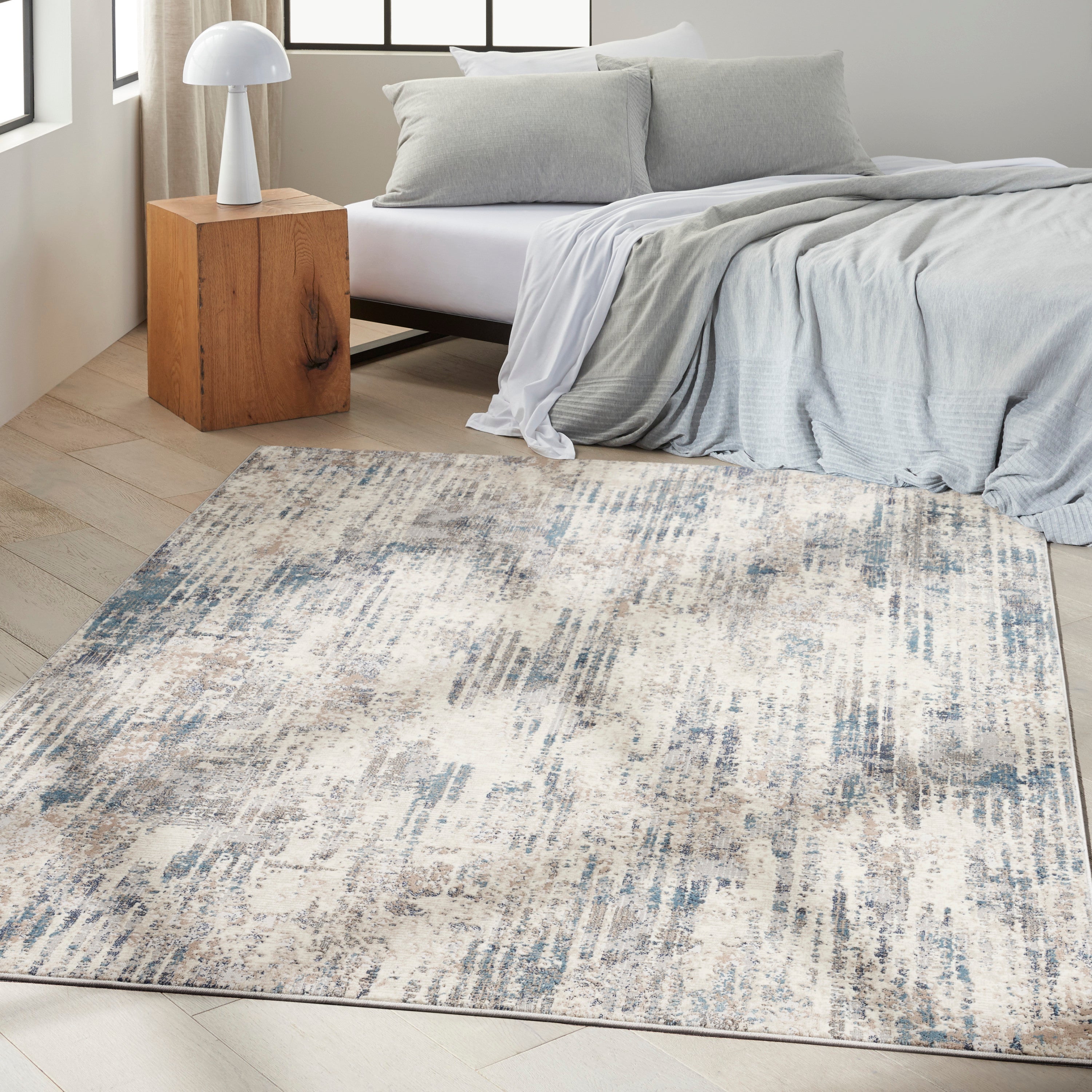 Infinity Ivory/Grey/Blue Rug