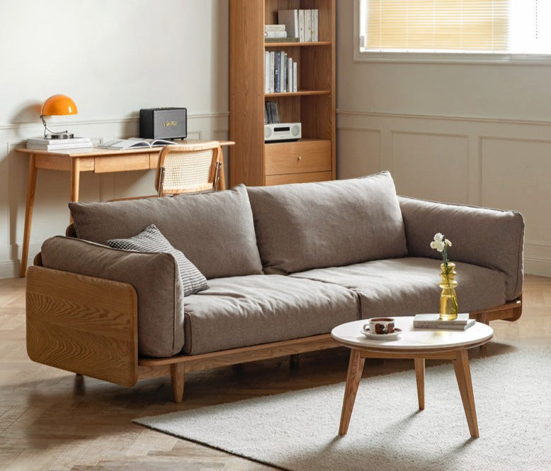 Oak Nordic Solid Wood Sofa   Midcentury   Sofas   by GVAwood  Houzz