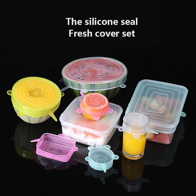 Born Pretty Silicone Six-piece Set Fresh-keeping Cover Stretch 6-piece Set Bowl Cover Refrigerator Microwave Sealed Fresh-keeping Film