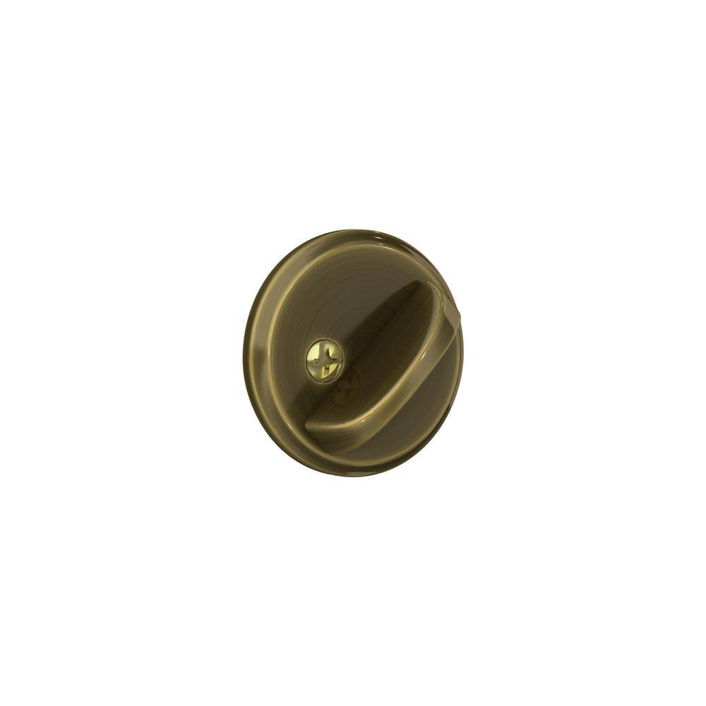 Schlage B60 Series Antique Brass Single Cylinder Deadbolt Certified Highest for Security and Durability B60.N.G.609