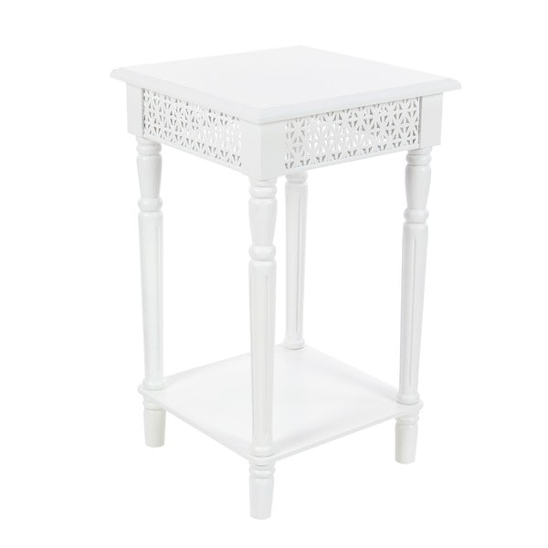 Urban Designs California Collection Wood White Square Side Table