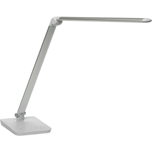 Safco Vamp LED Flexible Light 16.8 Height  5 Width  LED Bulb  Dimmable， Flexible， USB Charging  550 Lumens  ABS Plastic， Aluminum  Desk Mountable  Silver