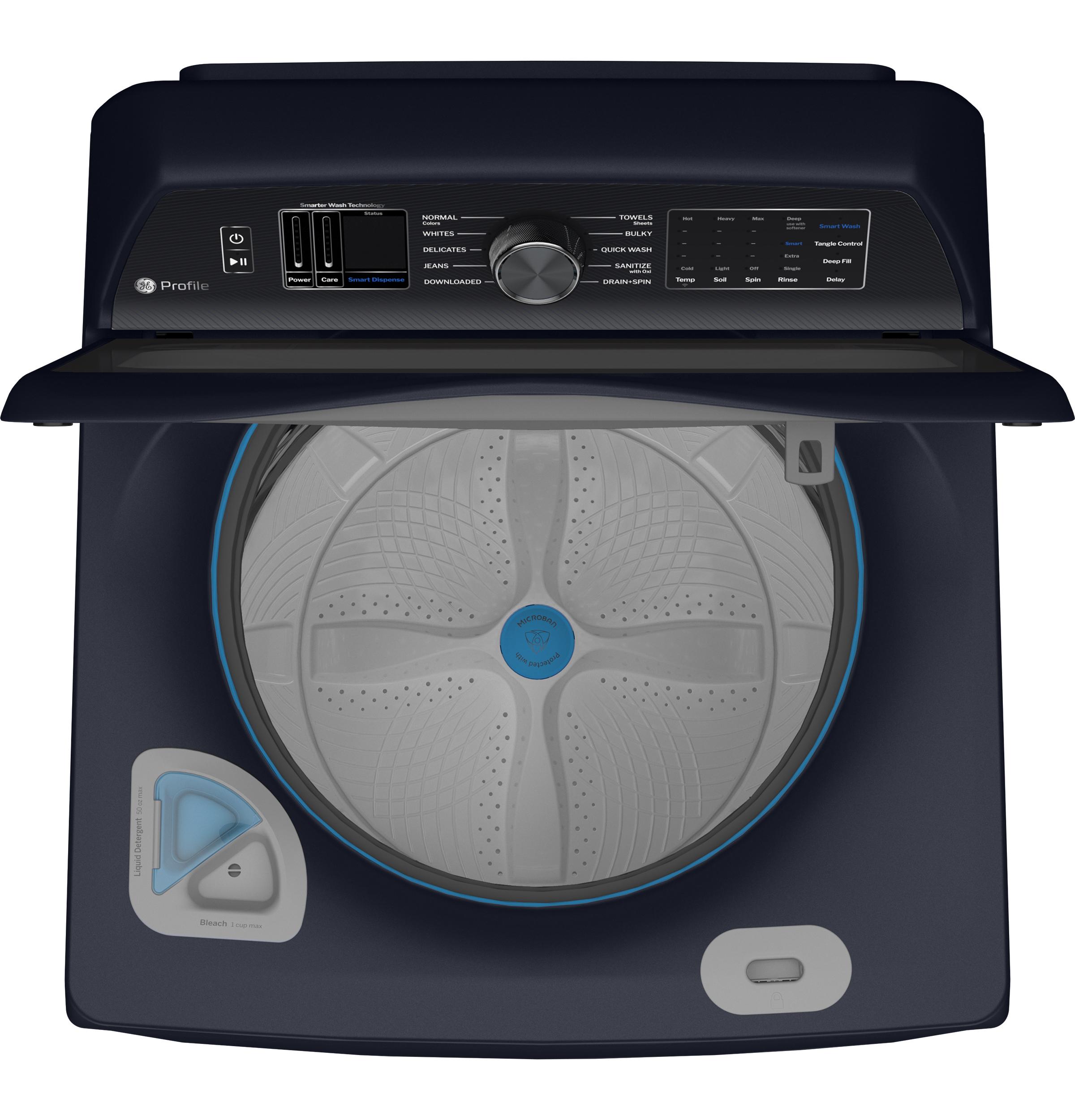 Ge Appliances PTW800BPWRS Ge Profile™ Energy Star® 5.4 Cu. Ft. Capacity Washer With Smarter Wash Technology And Adaptive Smartdispense