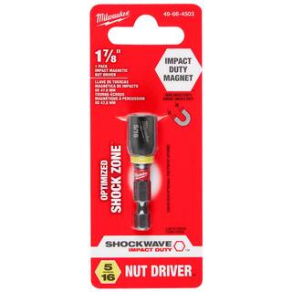 MW SHOCKWAVE Impact Duty 516 in. x 1-78 in. Alloy Steel Magnetic Nut Driver (1-Pack) 49-66-4503